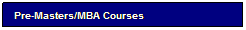 Text Box: Pre-Masters/MBA Courses